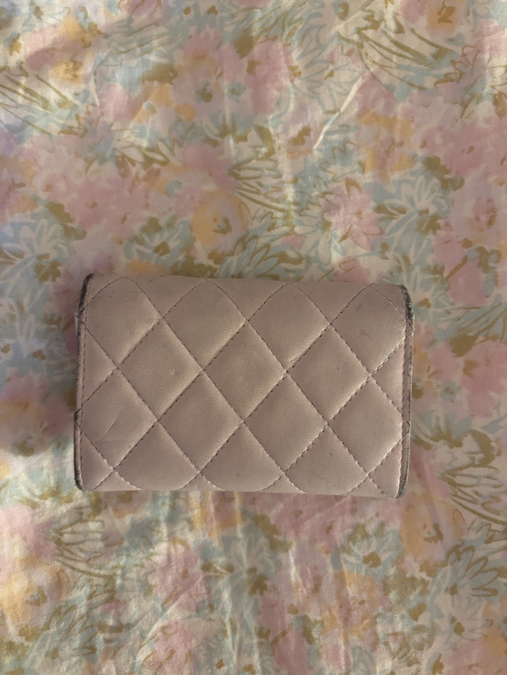 chanel lambskin quilted flap card holder in pink - Picture 2 of 8